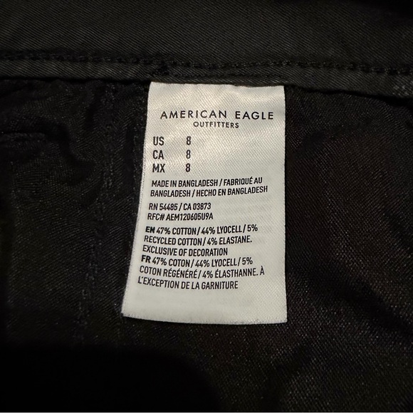 Size 8 Black American Eagle Shorts POCKETS Great Condition Measurements N Pics - Picture 7 of 12